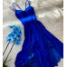 Rochie din crep Renata albastru imperial 
